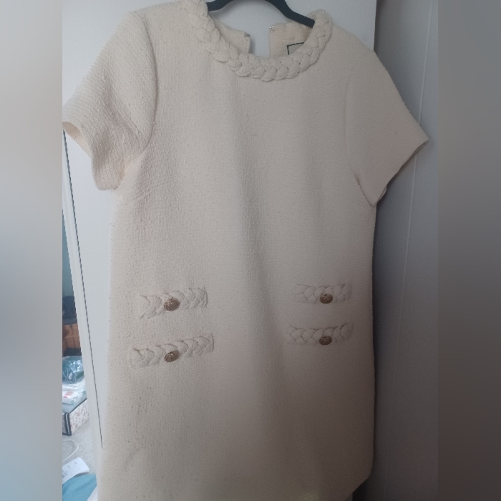 Tuckernuck Tweed “Jackie” Dress Pearl Cream Ivory XXLarge - Picture 7 of 9